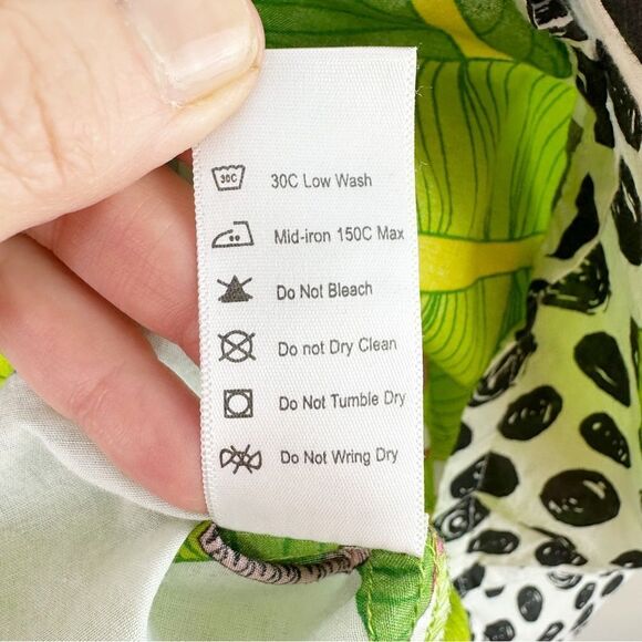 Sana Safinaz Lightweight Cotton‎ Colorful Tropical Pattern Tunic Kurti Sz XS - Picture 8 of 10